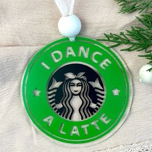 I Dance A Latte Starbucks Car Charm, Ornament, Dance Charm, Stocking Stu…